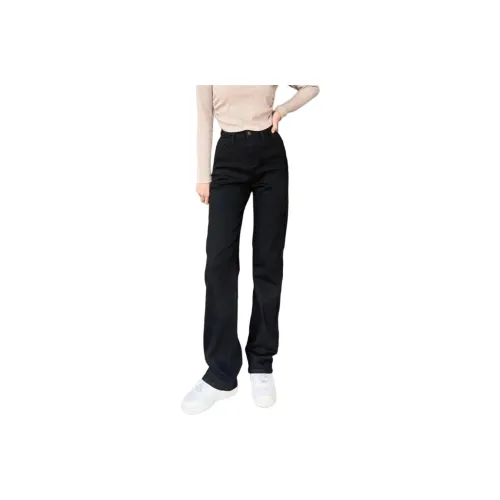 KULAIYA Jeans Women's Black Print