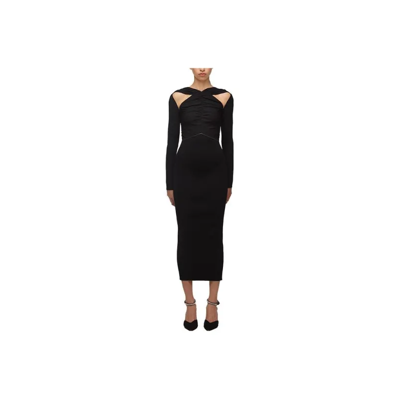 Self portrait Long Sleeved Dress Women's Black-0