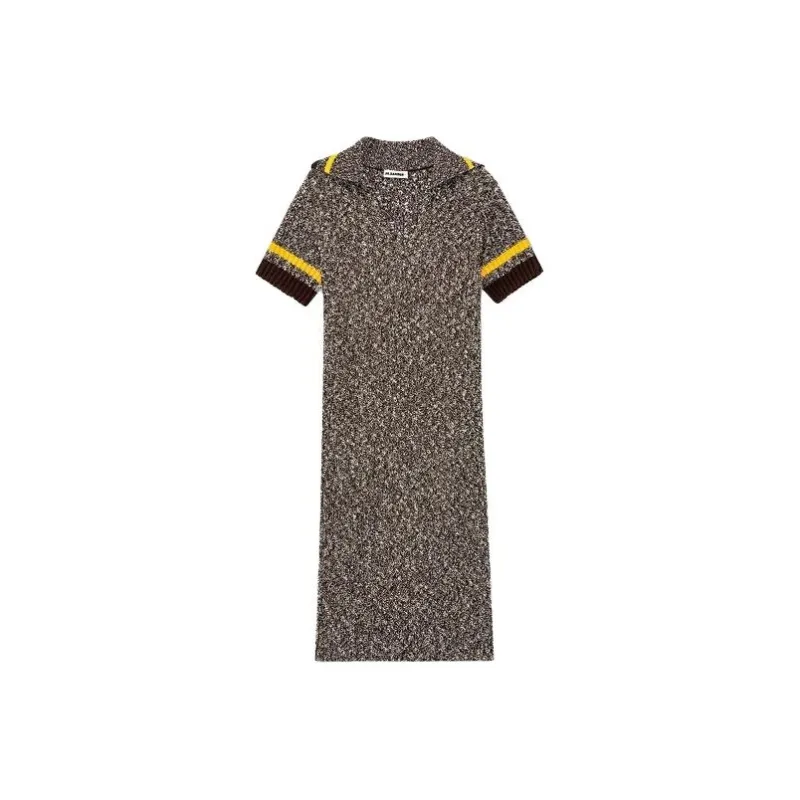 JIL SANDER Short Sleeved Dresses Women's Khaki-0