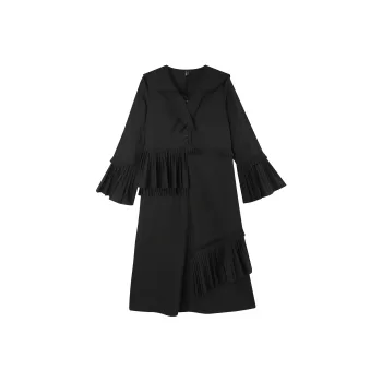 BIENKIMIIYE Long Sleeved Dresses Women's Black