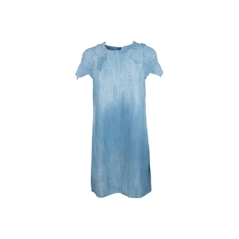 ERMANNO SCERVINO Denim print Mini Dress-0