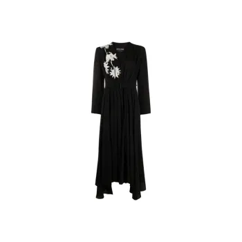 GIORGIO ARMANI Long-Sleeved Dresses Women's Black