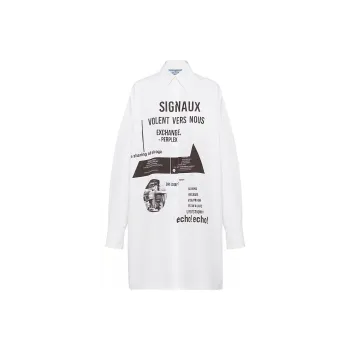 PRADA Long-Sleeved Dresses Women's White
