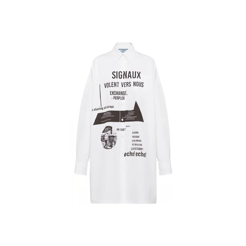 PRADA Long-Sleeved Dresses Women's White-0