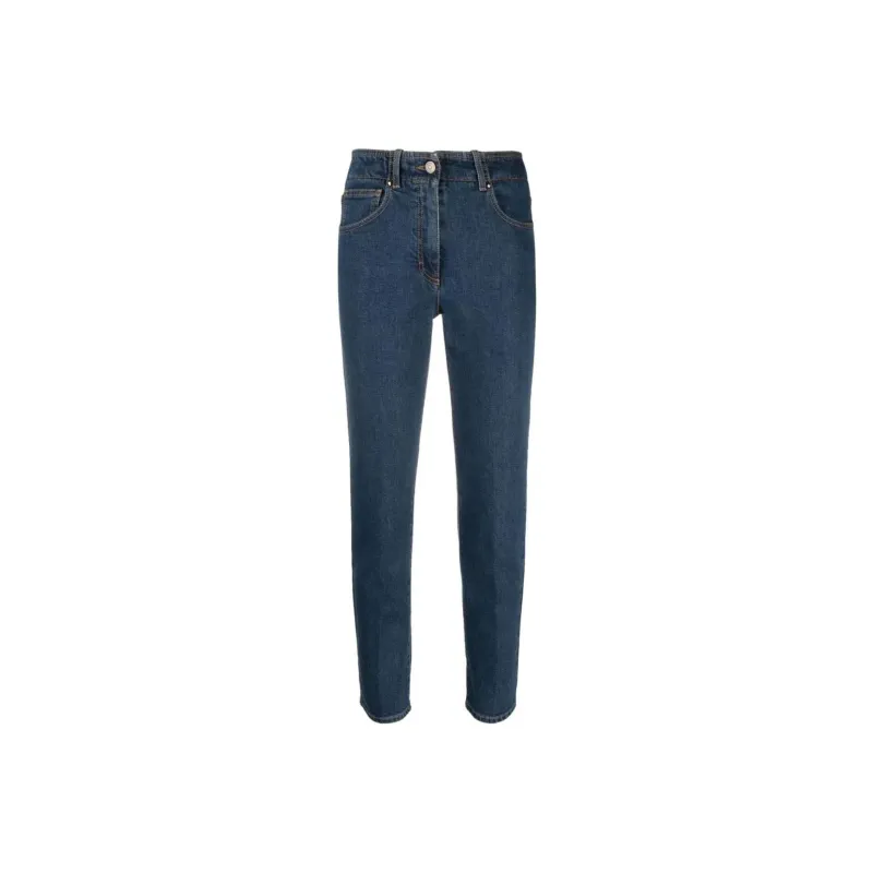 PESERICO High waist Cotton Jeans-0