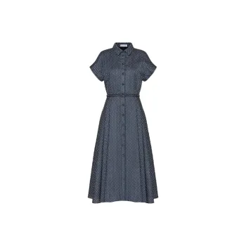 DIOR Quarterly New Products Short Sleeved Dresses Women's Blue