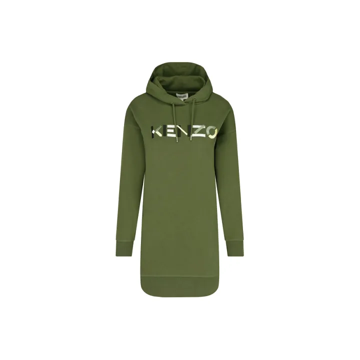 KENZO Long-Sleeved Dresses Women's Green-0