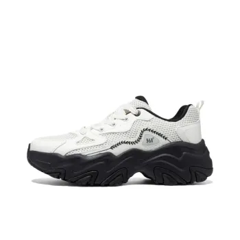 361° Anti Slip Wear Resistant Low Top Casual Shoes Women's White Black