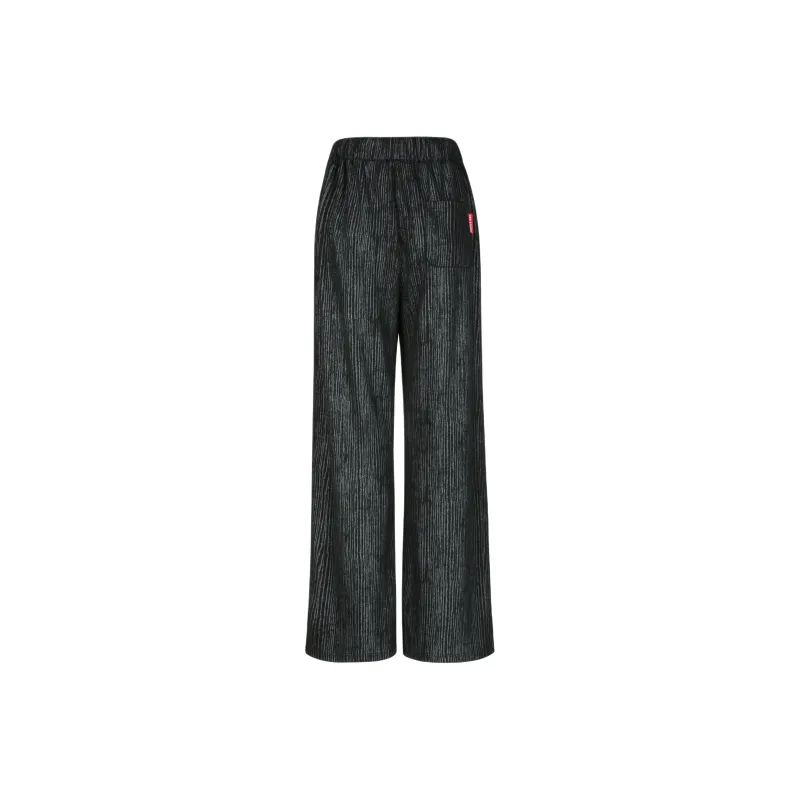 OROI Casual Pants Women's Black Stripes-8