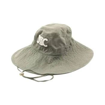 CELINE Canvas Bucket Hats Unisex Green