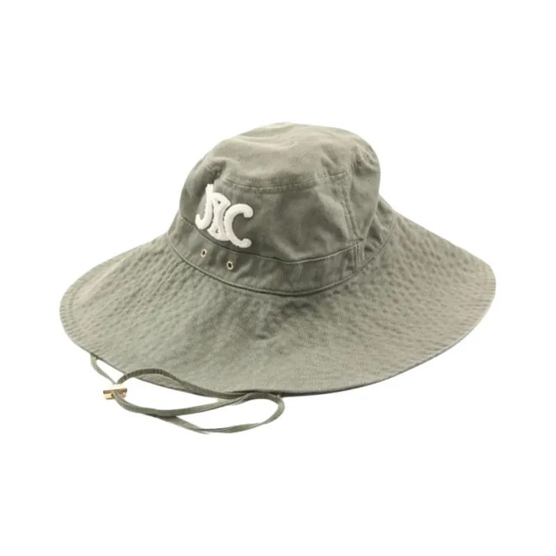 CELINE Canvas Bucket Hats Unisex Green-0