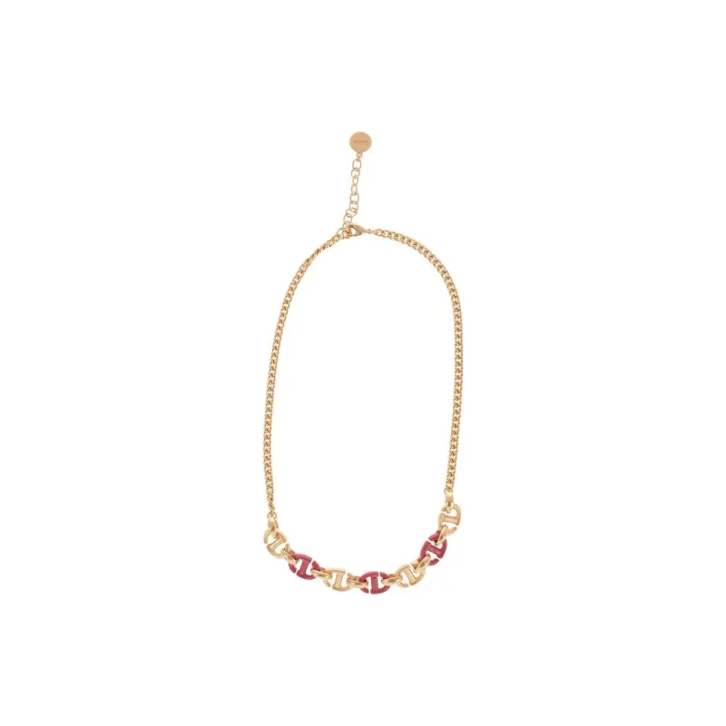 DIOR Logo Plaque Chained Necklace-1