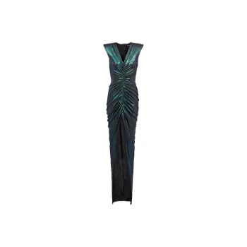 BALMAIN Glittered Ruched Dress