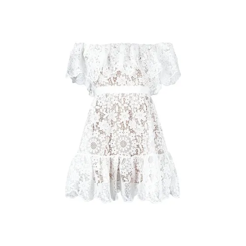 Self-portrait Short-Sleeved Dresses Women's White