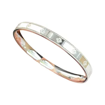 HAOYINFANG 999 Fine Silver Bangles Women's