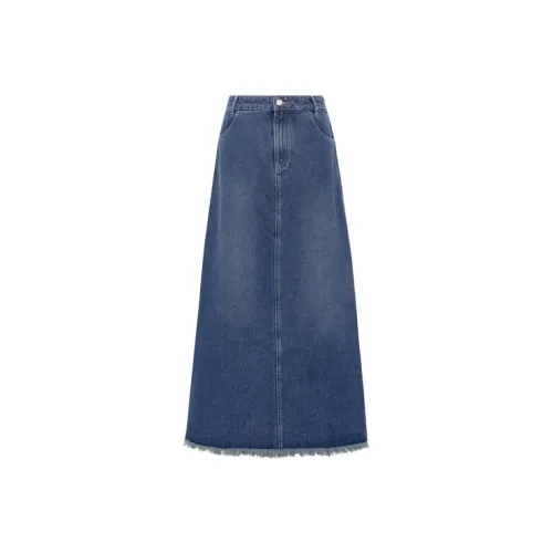 MEIYANG Denim Long Skirts Women's