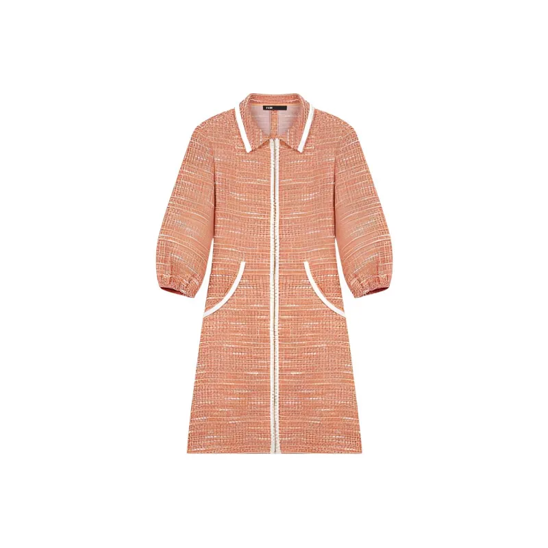Maje Long-Sleeved Dresses Women's Orange-0