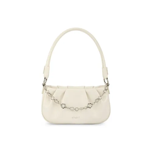 ST&SAT Synthetic Leather Underarm Shoulder Bag Women's Ivory