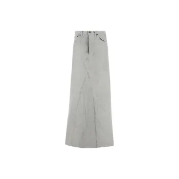Maison Margiela Raw Cut Hem Midi Skirt
