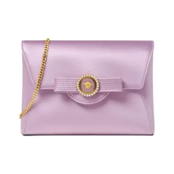 FANSIZHE Gianni Viscose With Mulberry Silk One Shoulder Clutch Women's Light Purple