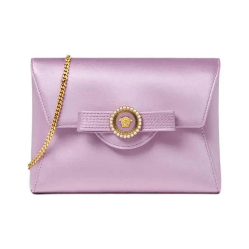 FANSIZHE Gianni Viscose With Mulberry Silk One Shoulder Clutch Women's Light Purple-0