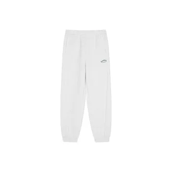 QIAODAN Knitted Sports Pants Women's White Linen Gray Heather Yarn
