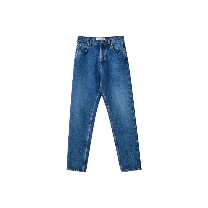 LOEWE Anagram Pocket Tapered Jeans 'Blue Denim'-0