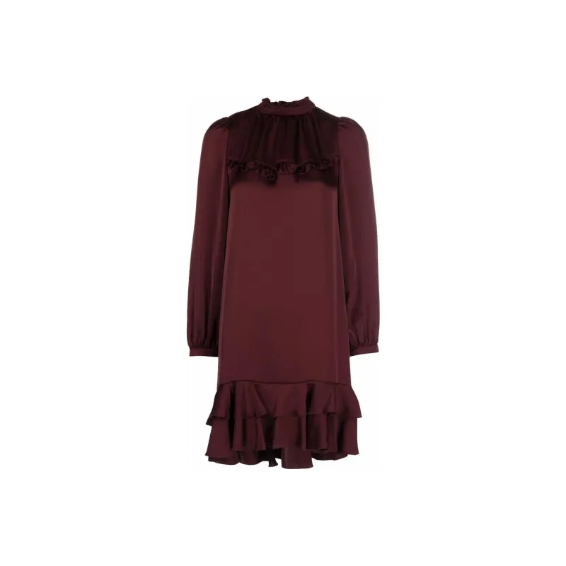 See By Chloe Long-Sleeved Dresses Women's Brown-0