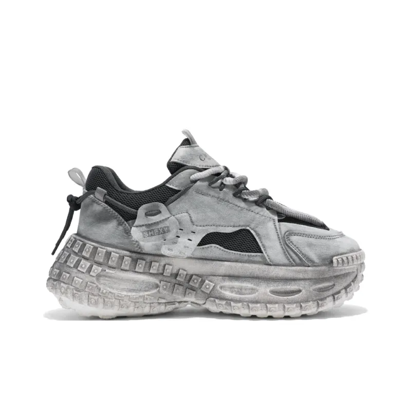 SUPEREDGE Slip Resistant And Abrasion Resistant Coverage Low Top Chunky Sneakers Men's-1