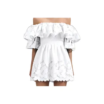 Self-portrait Short-Sleeved Dresses Women's White