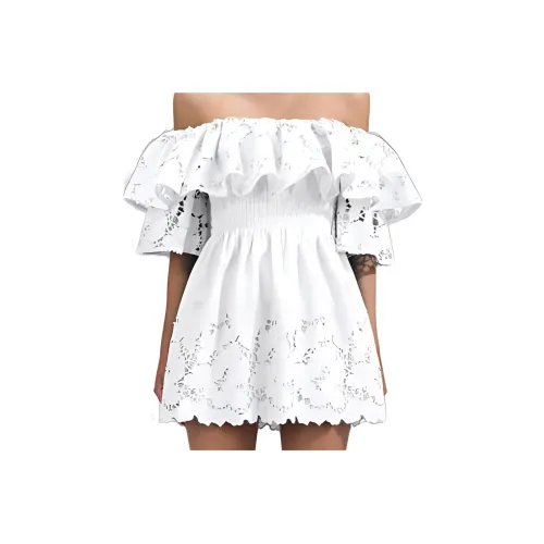 Self portrait Short Sleeved Dresses Women's White