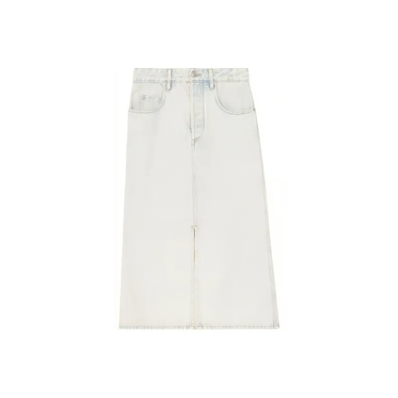 ISABEL MARANT Denim Long Skirts Women's Light Blue-0