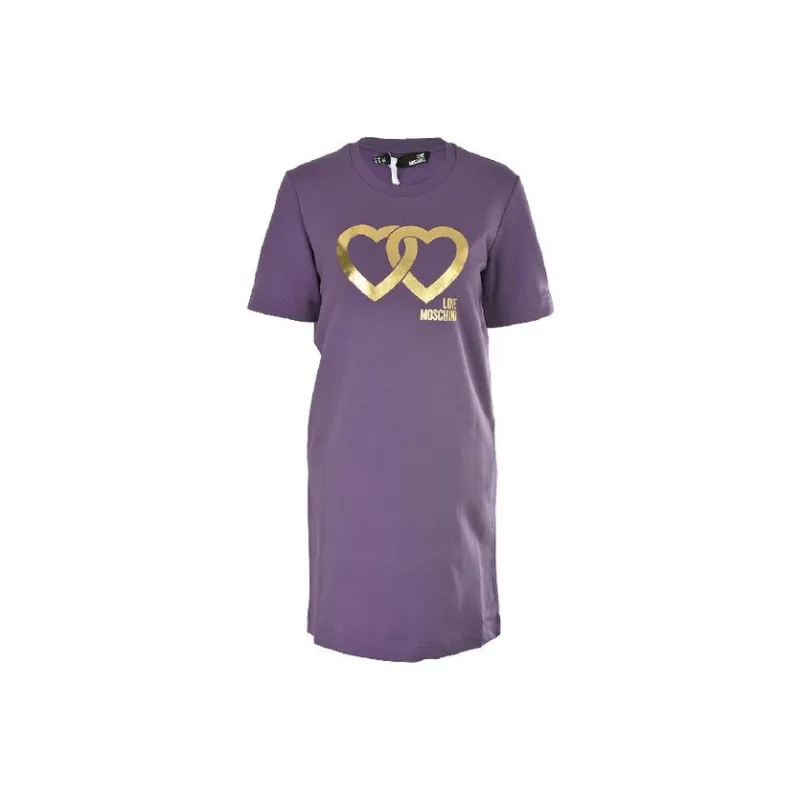 MOSCHINO Short Sleeved Dresses Women's Purple-0