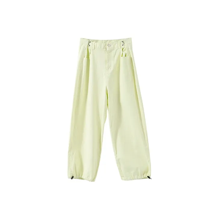 YUMOMO STAR Jogger Jeans Women's Neon Yellow-0