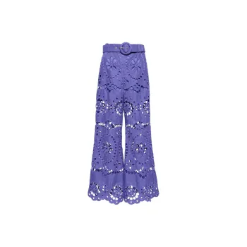 Zimmermann Broderie Anglaise Cropped Trousers