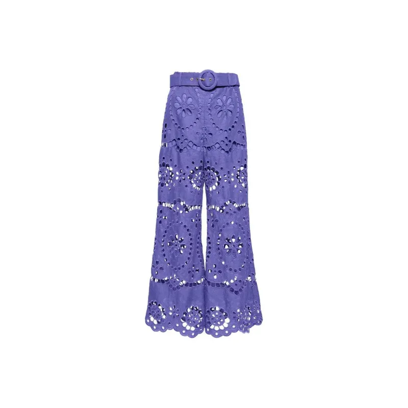 Zimmermann Broderie Anglaise Cropped Trousers-0