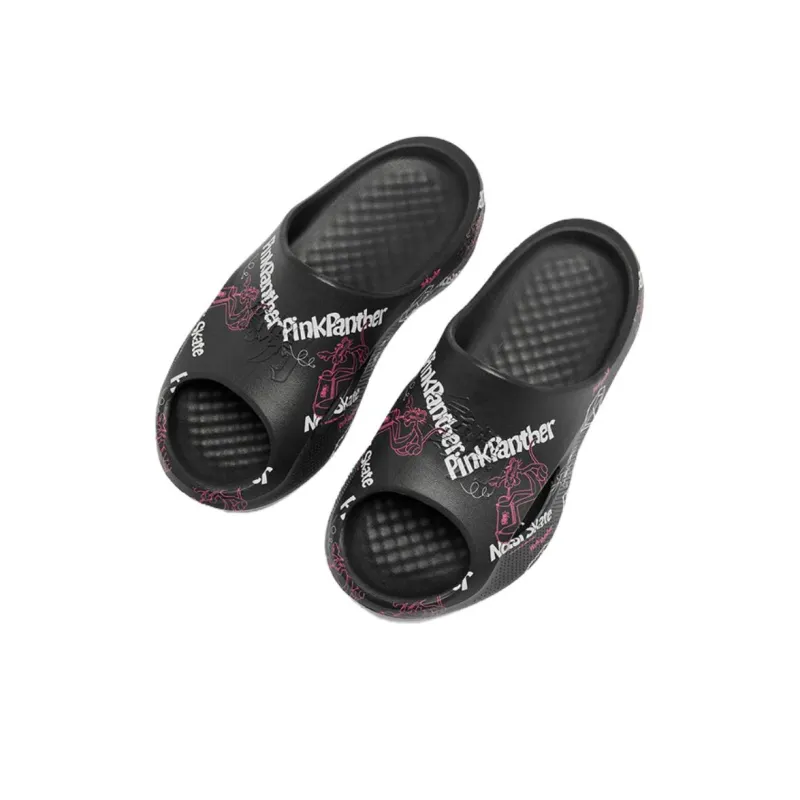 PINK PANTHER x QIAODAN Slip Resistant Abrasion Resistant Slide Slippers Men's Black Gray-2