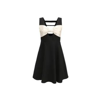 XANDRA A-Line Skirt Dress Black