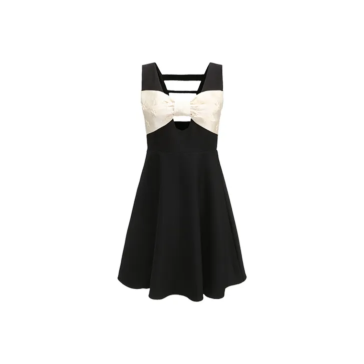 XANDRA A-Line Skirt Dress Black-0
