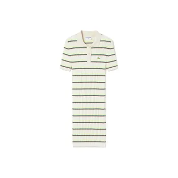LACOSTE Short Sleeved Dresses Women's White