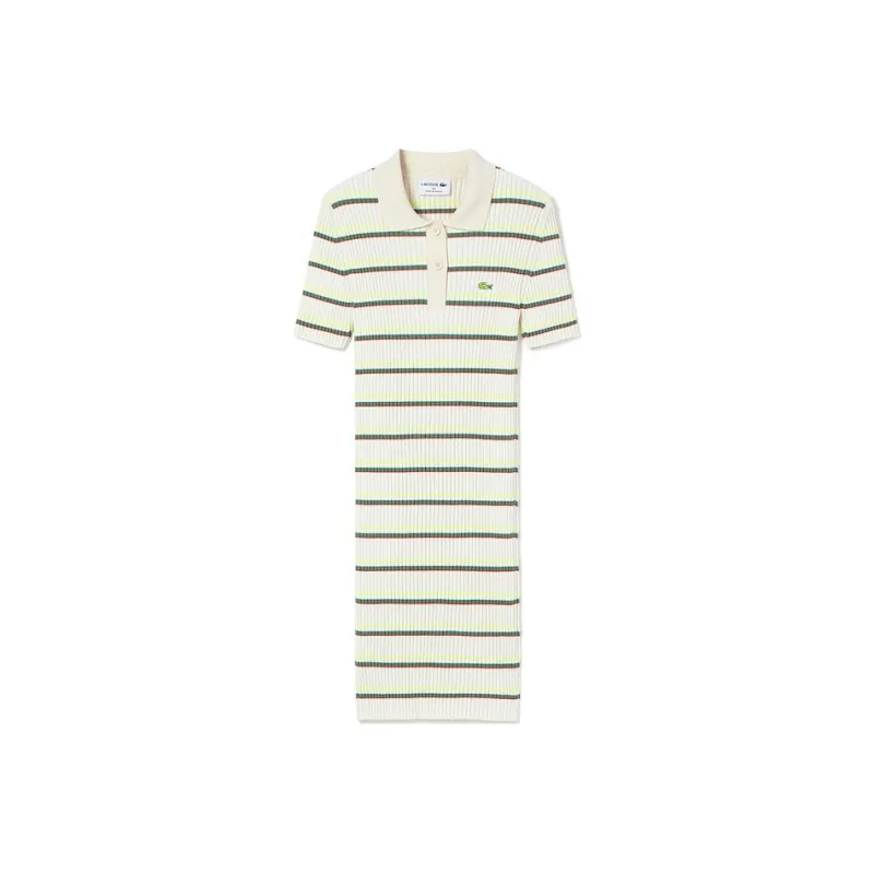 LACOSTE Short Sleeved Dresses Women's White-0
