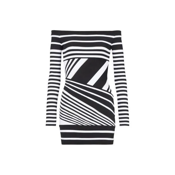 BALMAIN Jacquard stripe Minidress-0