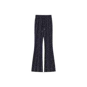 HTMEME Casual Pants Women's Navy Blue