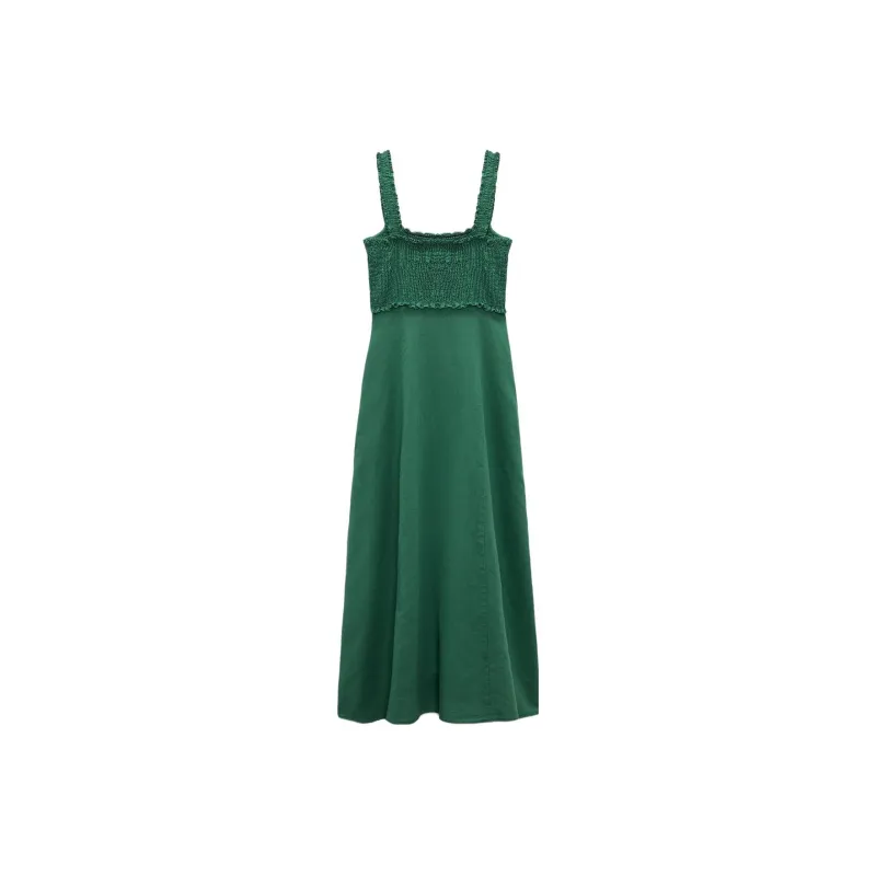 ZARA Slip Dresses Women's Green-0