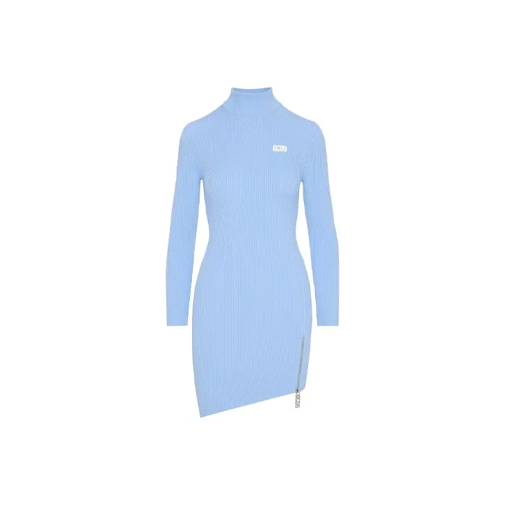 GCDS Long Sleeved Dresses Women's Blue-0