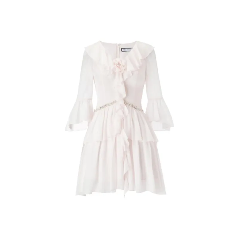 Misi Camii Long Sleeved Dresses Women's Pink-0