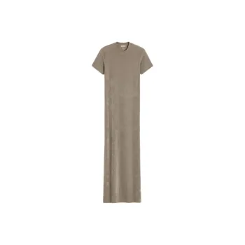 AMIPARIS Paris Rib Jersey Short Sleeve Long Dress