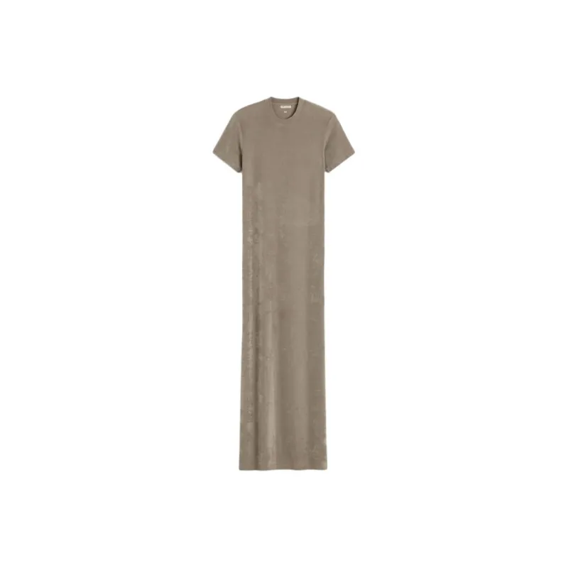 AMIPARIS Paris Rib Jersey Short Sleeve Long Dress-0