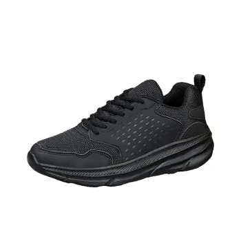 SUPEREDGE Anti Slip Wear Resistant Low Top Casual Shoes Unisex Black