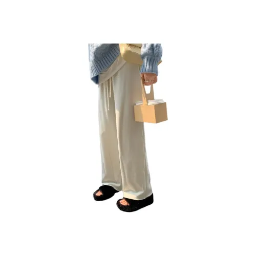 QIANGKOUPAOCAI Casual Pants Women's Apricot